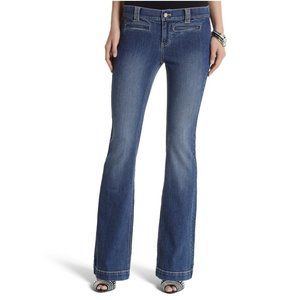 White House Black Market Noir 2L Flare Leg Jeans